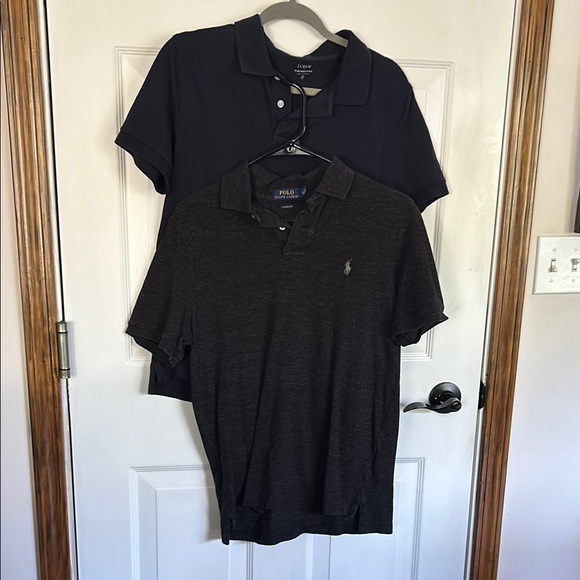 Bundle J crew & Ralph Lauren polo style shirts. 1 is j crew 1 is Rl polo - Picture 1 of 4